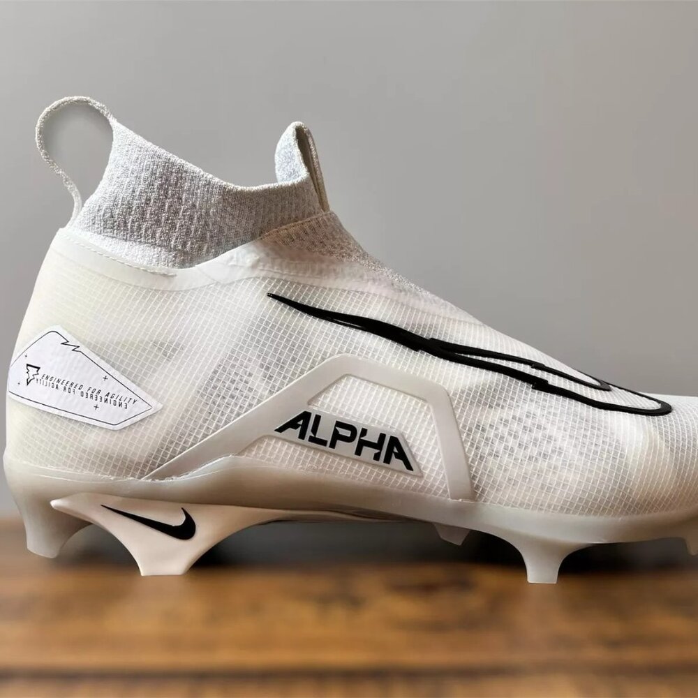 Men’s Nike Alpha Menace Elite 3 Football Cleats Sz 8 Platinum White CT66… - Picture 6 of 12